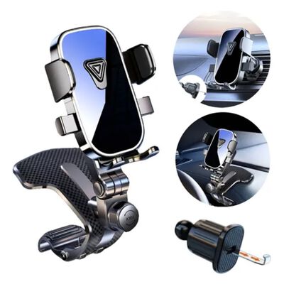 Soporte Para Celular Coche,porta Celular Carro 3en1 Estable negro