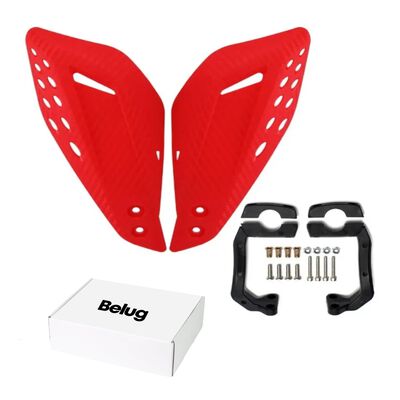 Protector Manubrio Moto Cubrepu&ntilde;o Universale Para Motocros rojo
