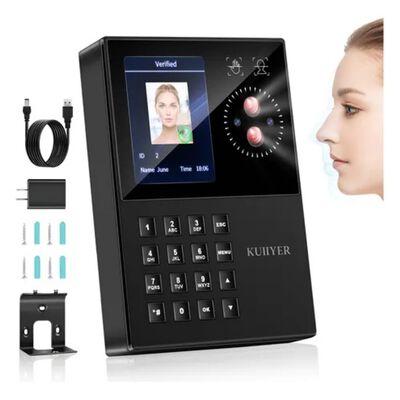 Reloj checador 3 en 1 con 12 idiomas negro