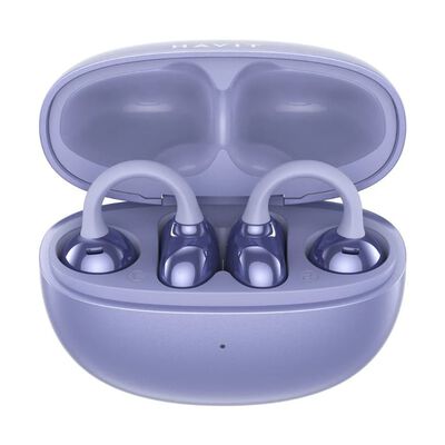 Aud&iacute;fonos Open Ear Havit Bluetooth 5.4 Deportivos Morado