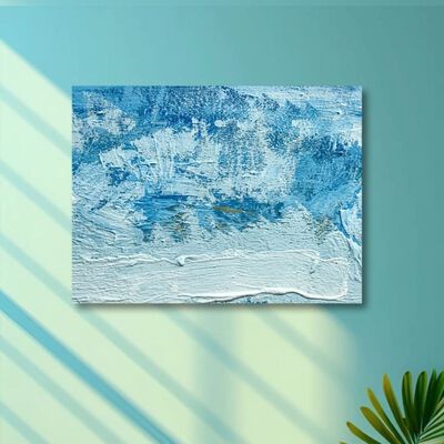 Cuadro Decorativo Abstracto Azul Polar 40x60cm