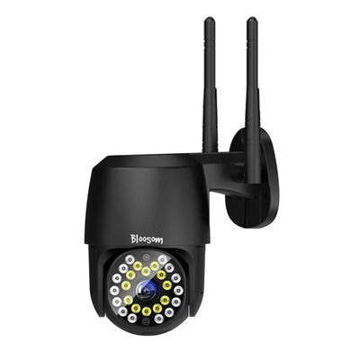 C&aacute;mara De Seguridad Wifi Exterior 1080p Con Led Iluminaci&oacute;n, Negro