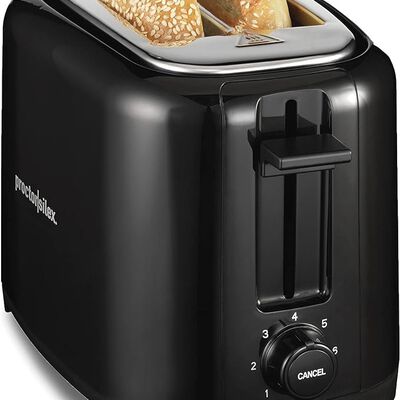 A Proctor Silex 22215 Tostador de Pan, Ranuras Extra Anchas, Negro.