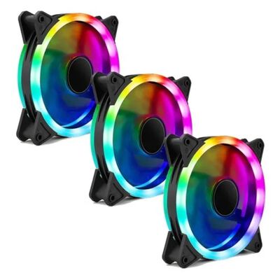Ventiladores Gamer 3 pzs, Negro