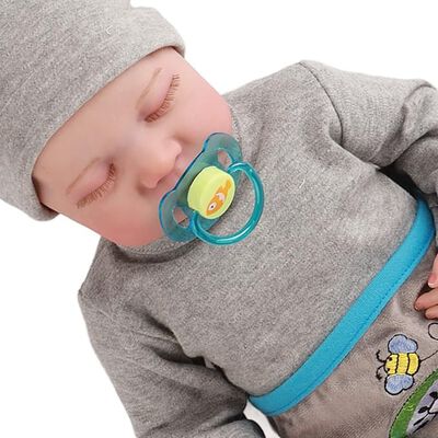 A Mu&ntilde;eca Reborn de 19 Pulgadas, beb&eacute; Reci&eacute;n Nacido de Simulaci&oacute;n con Cuerpo de Silicona Suave, Caracter&iacute;sticas Realistas, Regalos Ideales para Ni&ntilde;os, Ba&ntilde;able (a).