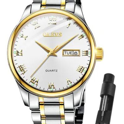 Reloj Olevs Classic Quartz De Acero Inoxidable Para Hombre