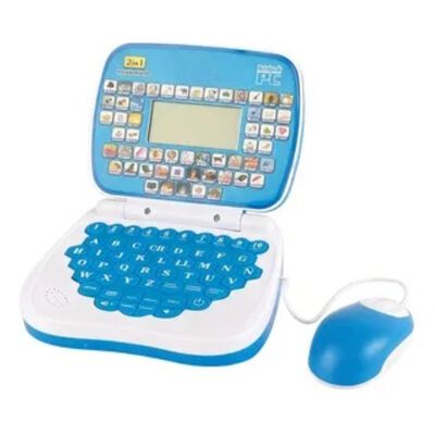 Computadora Laptop De Juguete Aprendizaje Biling&uuml;e Para Ni&ntilde;o Azul