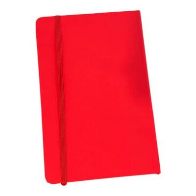 Libreta Tipo Moleskine De Poliuretano Cuaderno Color Rojo