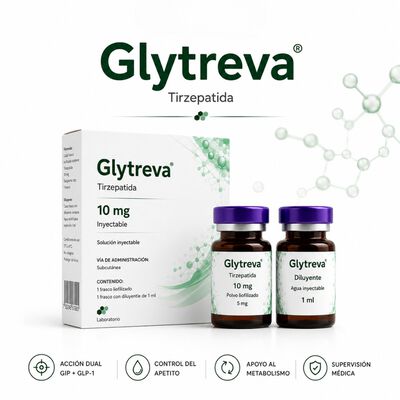 Glytreva&reg; Tirzepatida 5 mg | Tecnolog&iacute;a de &Uacute;ltima Generaci&oacute;n | Presentaci&oacute;n Liofilizada Premium