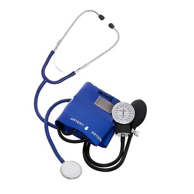 Kit Bauman&oacute;metro Con Estetoscopio Simplex, Azul