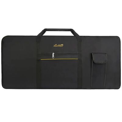 Funda Teclado De Piano Electr&oacute;nico Negro con Linea Amarilla