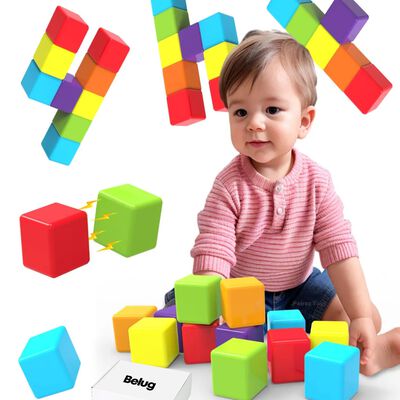 Bloques Magn&eacute;ticos 12pz Colores