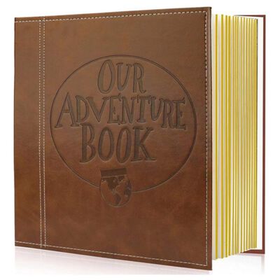 &Aacute;lbum Autoadhesivo Con P&aacute;ginas Interiores, Piel Marr&oacute;n