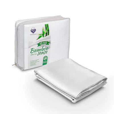 Juego de S&aacute;banas Spring Air Bamboo Sense Blanco Queen Size