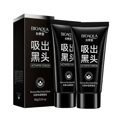 2 Mascarillas Bioaqua Carb&oacute;n Activo Puntos Negros Espinillas