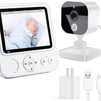 A vantisan Monitor Beb&eacute;, 2.8''HD Monitor con Camara para Bebe Portable Screen, Visi&oacute;n Nocturna Infrarroja, Monitoreo de Temperatura, Comunicaci&oacute;n bidireccional, Canciones de Cuna y Encriptaci&oacute;n Digital.