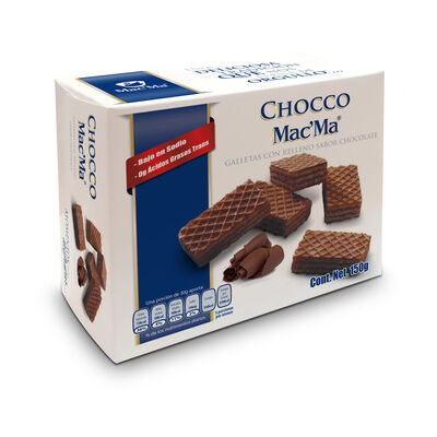 Galletas Wafer con relleno de Chocolate Mac' Ma 150g