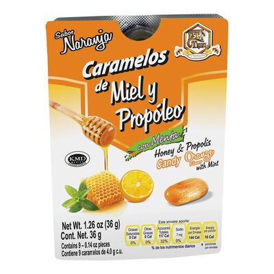 Caramelo Miel y propoleo Naranja BL