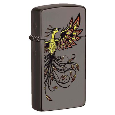Encendedor Zippo black ice slim vuelo de Ave F&eacute;nix