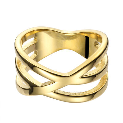 Anillo Dorado Acero Enso