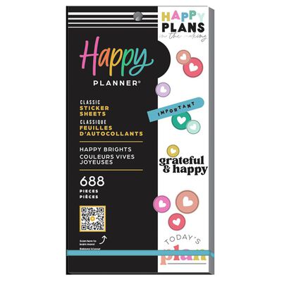 Block de Stickers The Happy Planner Happy Brights 688 Piezas