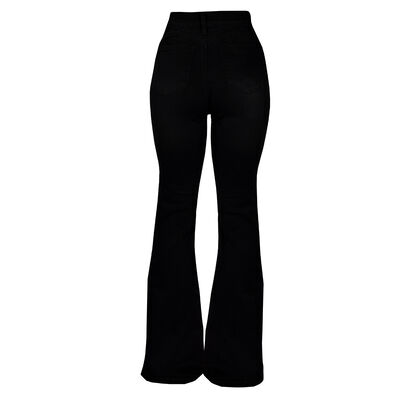 Jeans Acampanado Philosophy Color Negro Talla 11 para Mujer