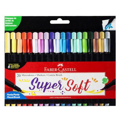 Estuche de Marcadores Super Suaves FABER CASTELL 20 piezas