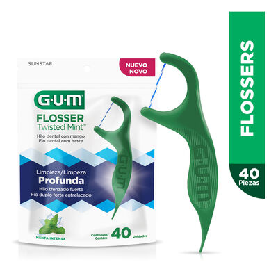 Flosser Twisted Mint 40pzs GUM