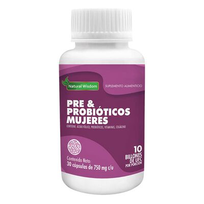Probi&oacute;ticos Mujer 30 Caps Natural Wisdom Suplemento Alimenticio