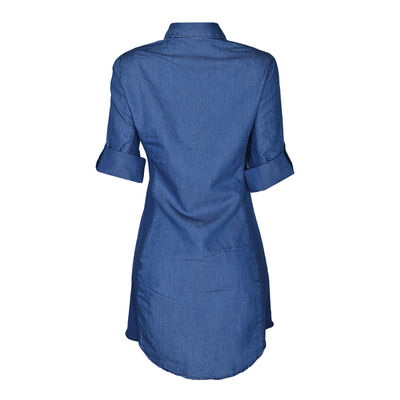 Vestido corto liso Philosophy color azul medio talla chica para Mujer