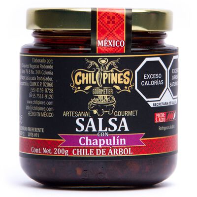 &nbsp;Salsa Con Chapul&iacute;n &Aacute;rbol 200 G Chilipines