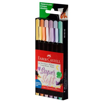 Marcadores Super Suaves Tonos Pastel con 6 piezas