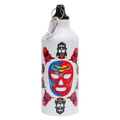 Botella deportiva aluminio 600 ml M&aacute;sacaras Vs Calaveras