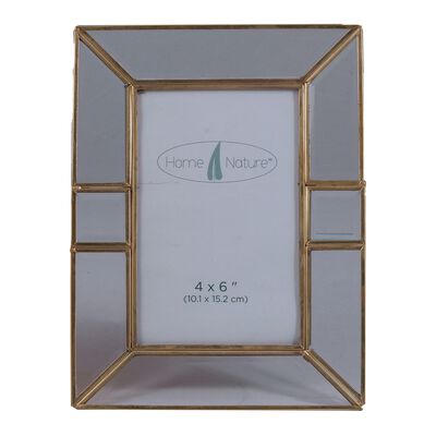 Home Nature portarretrato gold con bordes de metal 4*6"