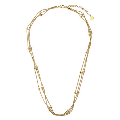 Collar y Dije Dorado Acero Enso