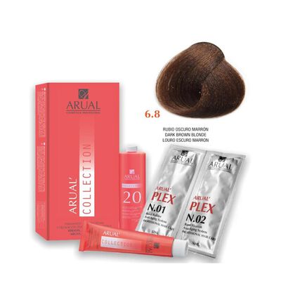 Arual Tinte # 6.8 Rubio Oscuro Marr&oacute;n Ceniza