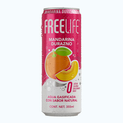 Agua Gasificada con Extracto de Mandarina Durazno
