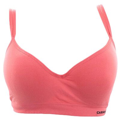 Brassiere Carnival Deportivo con varilla modelo 23780 talla 36B color coral dama