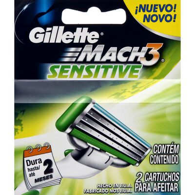 Mach 3 Sensitive Cartucho 2'S