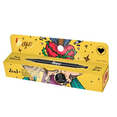 Delineador + Tattoo Stamp Coraz&oacute;n Yuya