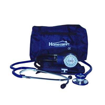 Kit baunómetro azul con estetoscopio duplex Home Care