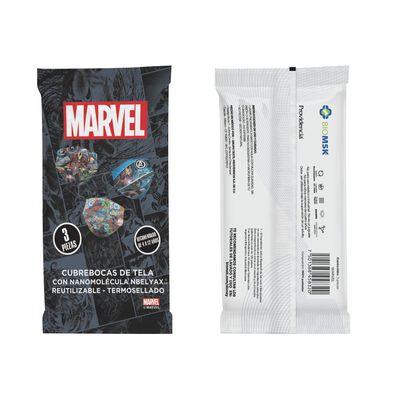 Cubreboca Biomsk Infantil Marvel  3 piezas