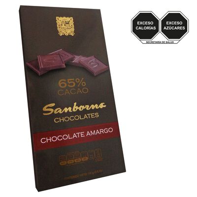 Tablilla chocolate obscuro 65% cacao