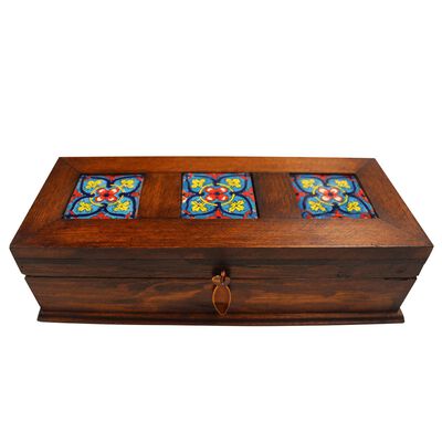 Caja alhajera Viejo Arte mini 3 azulejos - Artesan&iacute;a