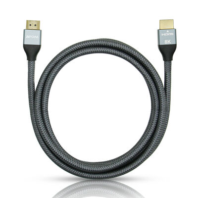 Cable HDMI 2.1 ATOM GAMES 8K para Multiplataforma en Color Gris