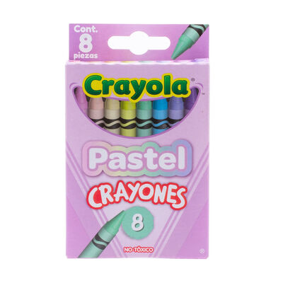 8 Crayones Tonos Pastel Crayola
