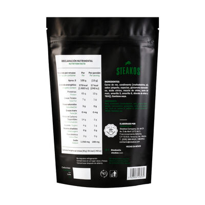 Carne Seca Sabor Jalape&ntilde;o Steakos 90g