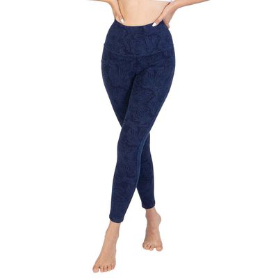 Leggin stretch control Oscar Hackman modelo OH-LEGSCON color azul marino estampado talla mediana dama