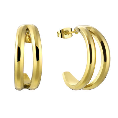 Aretes Dorado Acero Enso