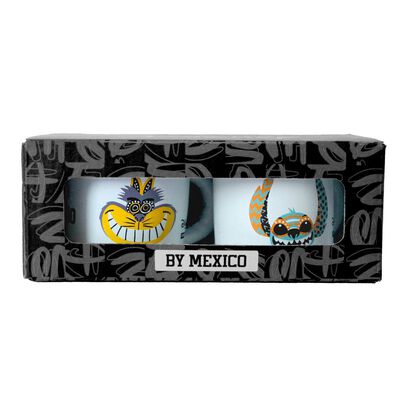D&uacute;o Mini Pocillo Disney Stitch Y Gato Cheshire